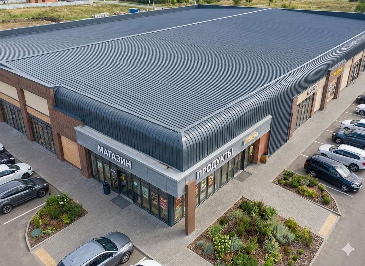 Профнастил НС-18 для крыш складов и производственных зданий